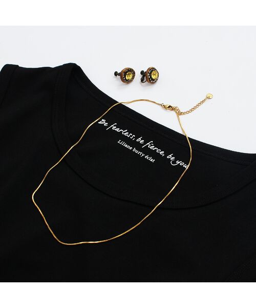 Liliane Burty ECLAT（Sサイズ） / リリアンビューティ エクラ カットソー | 【洗える】シアー配色使いタンクトップ | 詳細11