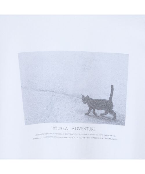 Liliane Burty ECLAT（Sサイズ） / リリアンビューティ エクラ カットソー | 【洗える・吸水速乾】綿100％ネコプリントTシャツ | 詳細6