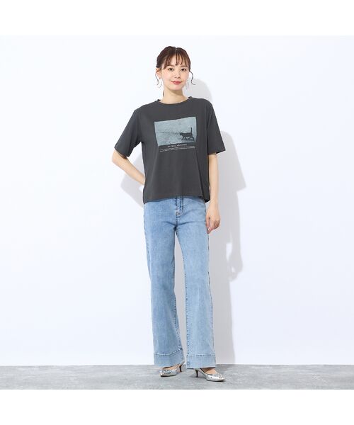 Liliane Burty ECLAT（Sサイズ） / リリアンビューティ エクラ カットソー | 【洗える・吸水速乾】綿100％ネコプリントTシャツ | 詳細7