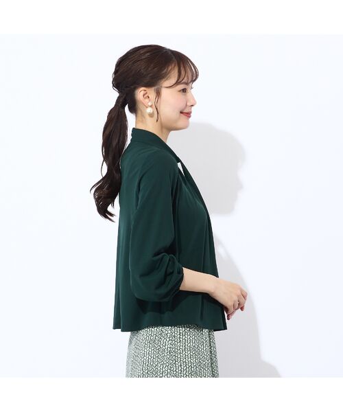 Liliane Burty ECLAT（Sサイズ） / リリアンビューティ エクラ カットソー | 【洗える・接触冷感】ボウタイ風プルオーバーTシャツ | 詳細7