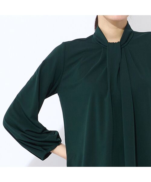 Liliane Burty ECLAT（Sサイズ） / リリアンビューティ エクラ カットソー | 【洗える・接触冷感】ボウタイ風プルオーバーTシャツ | 詳細10