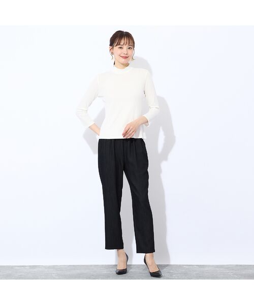 Liliane Burty ECLAT（Sサイズ） / リリアンビューティ エクラ カットソー | 【洗える・接触冷感】綿100％ハイネック　七分袖Tシャツ | 詳細4