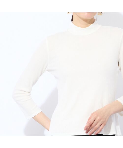 Liliane Burty ECLAT（Sサイズ） / リリアンビューティ エクラ カットソー | 【洗える・接触冷感】綿100％ハイネック　七分袖Tシャツ | 詳細5