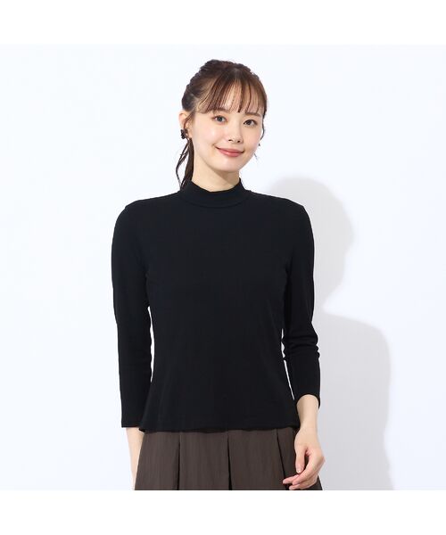 Liliane Burty ECLAT（Sサイズ） / リリアンビューティ エクラ カットソー | 【洗える・接触冷感】綿100％ハイネック　七分袖Tシャツ | 詳細6