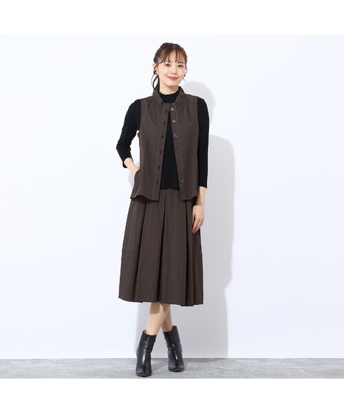 Liliane Burty ECLAT（Sサイズ） / リリアンビューティ エクラ カットソー | 【洗える・接触冷感】綿100％ハイネック　七分袖Tシャツ | 詳細7