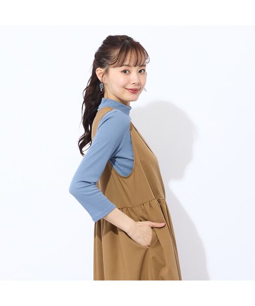 Liliane Burty ECLAT（Sサイズ） / リリアンビューティ エクラ カットソー | 【洗える・接触冷感】綿100％ハイネック　七分袖Tシャツ | 詳細9