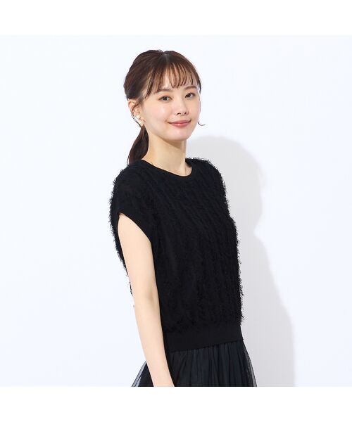 Liliane Burty ECLAT（Sサイズ） / リリアンビューティ エクラ ベスト | ギマフリンジ　プルオーバーニット | 詳細11