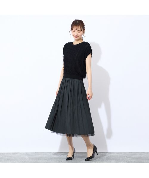 Liliane Burty ECLAT（Sサイズ） / リリアンビューティ エクラ ベスト | ギマフリンジ　プルオーバーニット | 詳細13