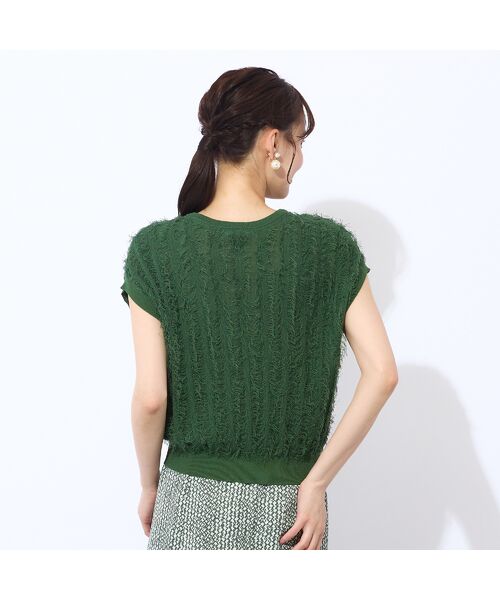 Liliane Burty ECLAT（Sサイズ） / リリアンビューティ エクラ ベスト | ギマフリンジ　プルオーバーニット | 詳細16