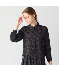 Liliane Burty ECLAT（Sサイズ） / リリアンビューティ エクラ シャツ・ブラウス | 【洗える/セットアップ対応】アムンゼンプリントブラウス