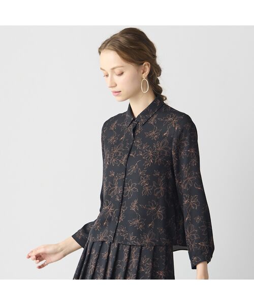 Liliane Burty ECLAT（Sサイズ） / リリアンビューティ エクラ シャツ・ブラウス | 【洗える/セットアップ対応】アムンゼンプリントブラウス | 詳細4