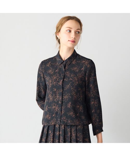 Liliane Burty ECLAT（Sサイズ） / リリアンビューティ エクラ シャツ・ブラウス | 【洗える/セットアップ対応】アムンゼンプリントブラウス | 詳細5