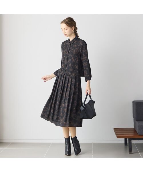 Liliane Burty ECLAT（Sサイズ） / リリアンビューティ エクラ シャツ・ブラウス | 【洗える/セットアップ対応】アムンゼンプリントブラウス | 詳細8