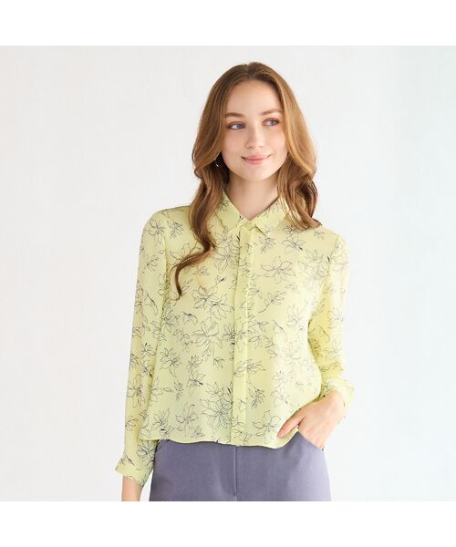 Liliane Burty ECLAT（Sサイズ） / リリアンビューティ エクラ シャツ・ブラウス | 【洗える/セットアップ対応】アムンゼンプリントブラウス | 詳細14