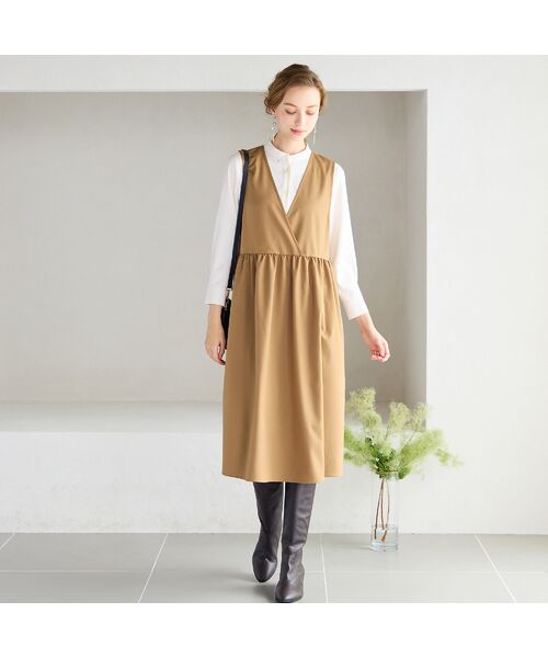 Liliane Burty ECLAT（Sサイズ） / リリアンビューティ エクラ シャツ・ブラウス | 【洗える】シルキーツイルバンドカラーブラウス | 詳細6