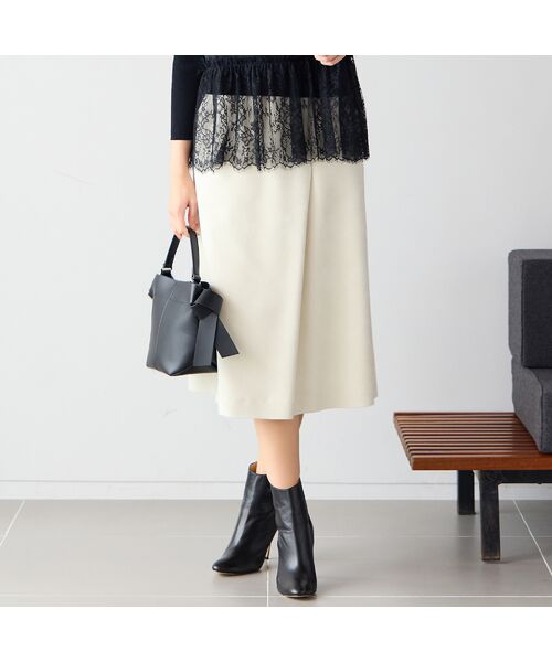 Liliane Burty ECLAT（Sサイズ） / リリアンビューティ エクラ ミニ・ひざ丈スカート | オールゴムスエードスカート | 詳細1