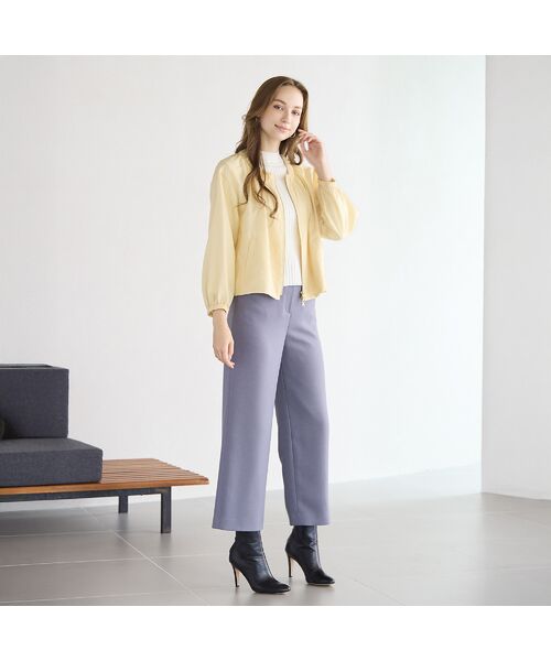 Liliane Burty ECLAT（Sサイズ） / リリアンビューティ エクラ その他パンツ | 【洗える・防しわ】ツイルストレートパンツ | 詳細4