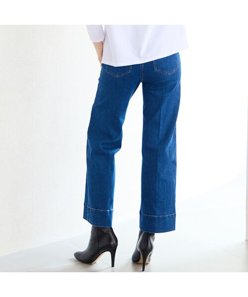 Liliane Burty ECLAT（Sサイズ） / リリアンビューティ エクラ デニムパンツ | 【洗える】センタープレスデニムパンツ | 詳細1