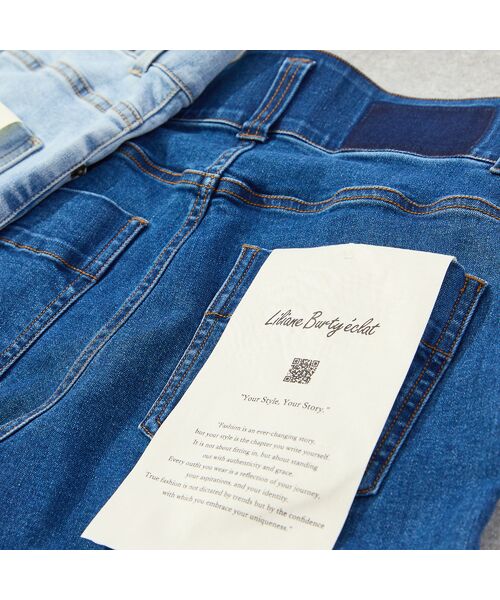 Liliane Burty ECLAT（Sサイズ） / リリアンビューティ エクラ デニムパンツ | 【洗える】センタープレスデニムパンツ | 詳細6