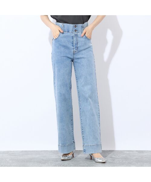 Liliane Burty ECLAT（Sサイズ） / リリアンビューティ エクラ デニムパンツ | 【洗える】センタープレスデニムパンツ | 詳細10