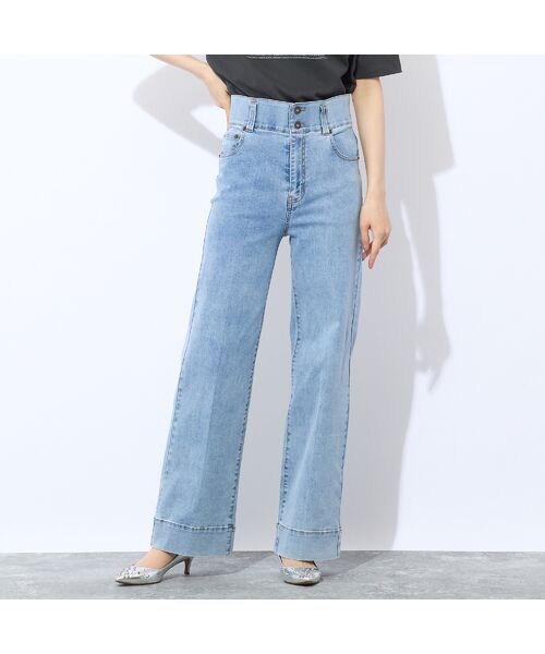 Liliane Burty ECLAT（Sサイズ） / リリアンビューティ エクラ デニムパンツ | 【洗える】センタープレスデニムパンツ | 詳細11