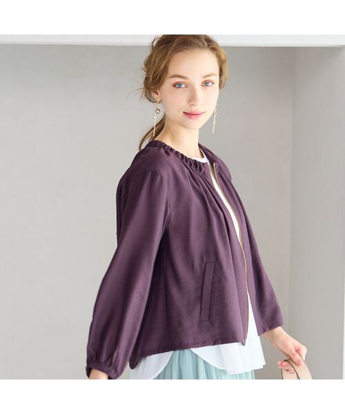 Liliane Burty ECLAT（Sサイズ） / リリアンビューティ エクラ ノーカラージャケット | シアータンブラーライトジャケット | 詳細2