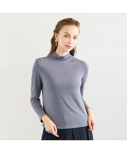 Liliane Burty ECLAT（Sサイズ） / リリアンビューティ エクラ カットソー | 【洗える】吸湿発熱ハイネックTシャツ | 詳細1