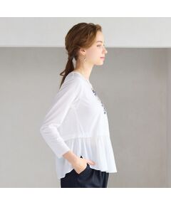 Liliane Burty ECLAT（Sサイズ） / リリアンビューティ エクラ カットソー | 【洗える・接触冷感】配色切り替えTシャツ