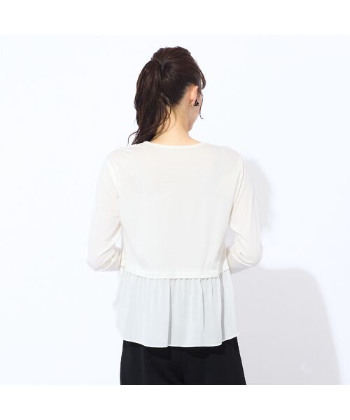 Liliane Burty ECLAT（Sサイズ） / リリアンビューティ エクラ カットソー | 【洗える・接触冷感】配色切り替えTシャツ | 詳細13