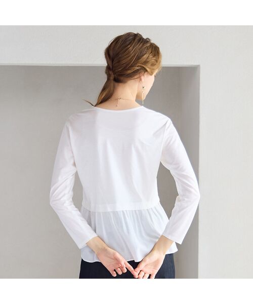 Liliane Burty ECLAT（Sサイズ） / リリアンビューティ エクラ カットソー | 【洗える・接触冷感】配色切り替えTシャツ | 詳細3