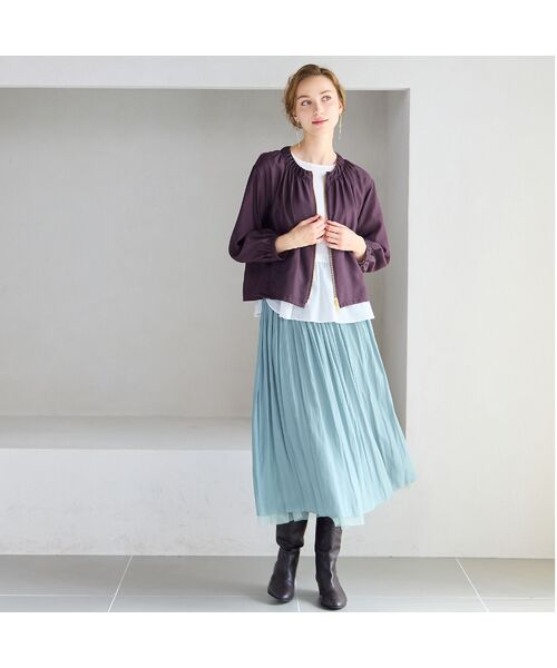 Liliane Burty ECLAT（Sサイズ） / リリアンビューティ エクラ カットソー | 【洗える・接触冷感】配色切り替えTシャツ | 詳細6