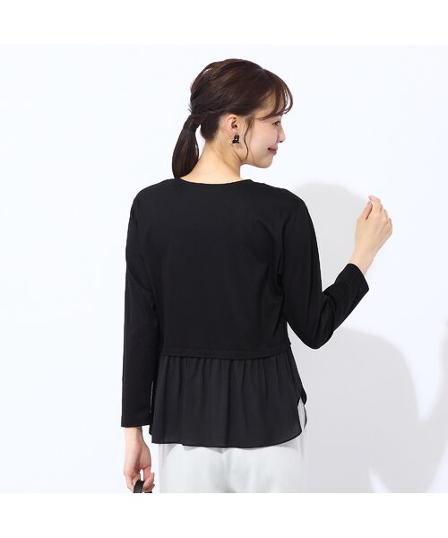 Liliane Burty ECLAT（Sサイズ） / リリアンビューティ エクラ カットソー | 【洗える・接触冷感】配色切り替えTシャツ | 詳細16