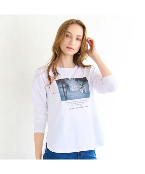 Liliane Burty ECLAT（Sサイズ） / リリアンビューティ エクラ カットソー | 【洗える】綿100％ドッグプリントTシャツ | 詳細1