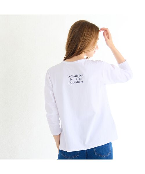 Liliane Burty ECLAT（Sサイズ） / リリアンビューティ エクラ カットソー | 【洗える】綿100％ドッグプリントTシャツ | 詳細3