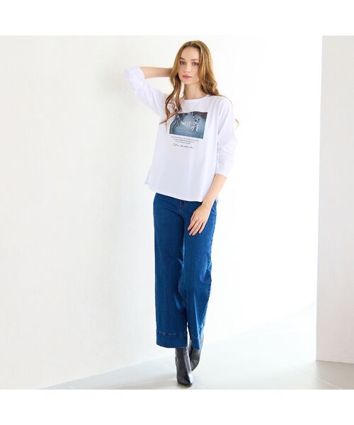 Liliane Burty ECLAT（Sサイズ） / リリアンビューティ エクラ カットソー | 【洗える】綿100％ドッグプリントTシャツ | 詳細4