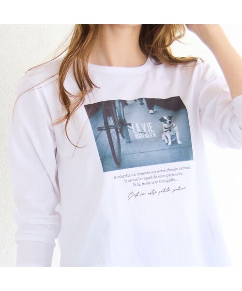 Liliane Burty ECLAT（Sサイズ） / リリアンビューティ エクラ カットソー | 【洗える】綿100％ドッグプリントTシャツ | 詳細5