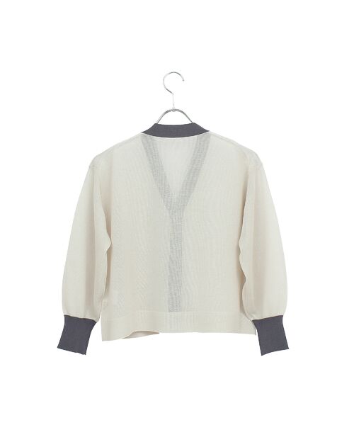 Liliane Burty ECLAT（Sサイズ） / リリアンビューティ エクラ カーディガン・ボレロ | 【洗える】シアーニットカーディガン | 詳細1