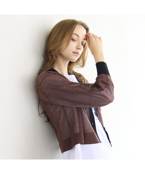 Liliane Burty ECLAT（Sサイズ） / リリアンビューティ エクラ カーディガン・ボレロ | 【洗える】シアーニットカーディガン | 詳細4