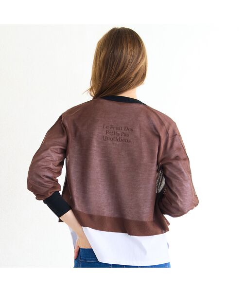 Liliane Burty ECLAT（Sサイズ） / リリアンビューティ エクラ カーディガン・ボレロ | 【洗える】シアーニットカーディガン | 詳細6