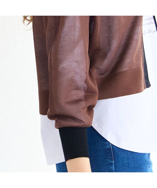 Liliane Burty ECLAT（Sサイズ） / リリアンビューティ エクラ カーディガン・ボレロ | 【洗える】シアーニットカーディガン | 詳細8