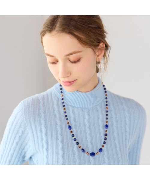 Liliane Burty ECLAT（Sサイズ） / リリアンビューティ エクラ ネックレス・ペンダント・チョーカー | 【一部店舗・オンラインショップ限定】ラピスラズリ×ブラウンマグネットネックレス | 詳細1