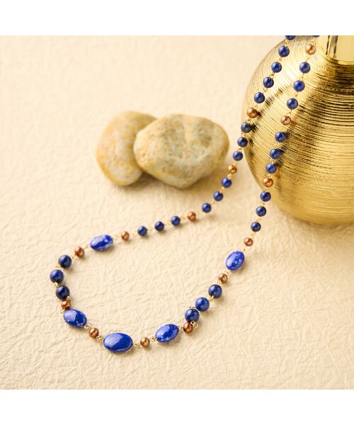 Liliane Burty ECLAT（Sサイズ） / リリアンビューティ エクラ ネックレス・ペンダント・チョーカー | 【一部店舗・オンラインショップ限定】ラピスラズリ×ブラウンマグネットネックレス | 詳細2