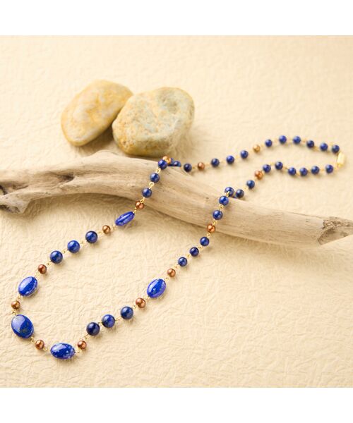 Liliane Burty ECLAT（Sサイズ） / リリアンビューティ エクラ ネックレス・ペンダント・チョーカー | 【一部店舗・オンラインショップ限定】ラピスラズリ×ブラウンマグネットネックレス | 詳細3