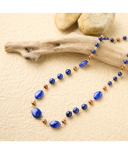 Liliane Burty ECLAT（Sサイズ） / リリアンビューティ エクラ ネックレス・ペンダント・チョーカー | 【一部店舗・オンラインショップ限定】ラピスラズリ×ブラウンマグネットネックレス | 詳細4