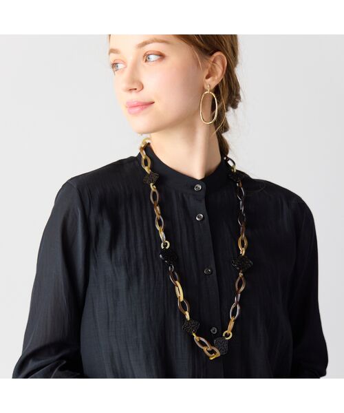 Liliane Burty ECLAT（Sサイズ） / リリアンビューティ エクラ ネックレス・ペンダント・チョーカー | 【一部店舗・オンラインショップ限定】ホーン透かし彫りトグルネックレス | 詳細2