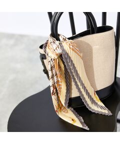 Liliane Burty ECLAT（Sサイズ） / リリアンビューティ エクラ マフラー・ショール・スヌード・ストール | 幾何柄プリーツ　ウォッシャブルスカーフ