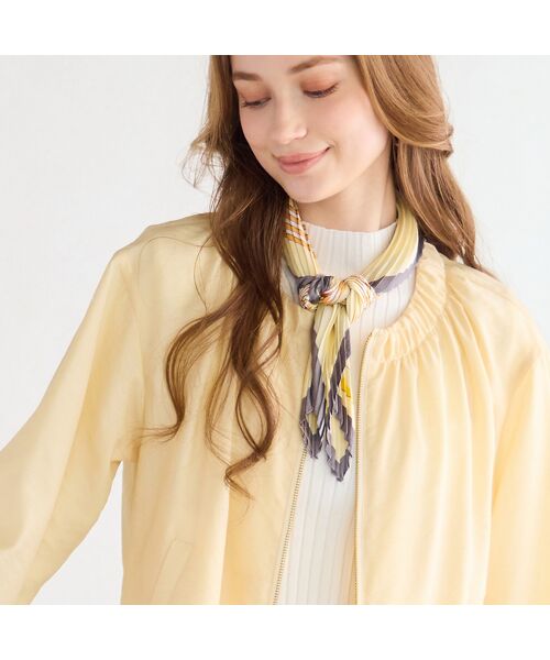 Liliane Burty ECLAT（Sサイズ） / リリアンビューティ エクラ マフラー・ショール・スヌード・ストール | 幾何柄プリーツ　ウォッシャブルスカーフ | 詳細4