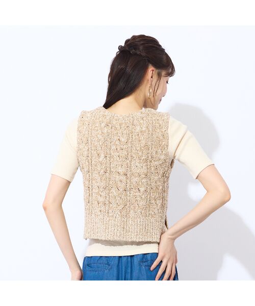 Liliane Burty ECLAT（Sサイズ） / リリアンビューティ エクラ ベスト | 【洗える】メランジニットベスト | 詳細5