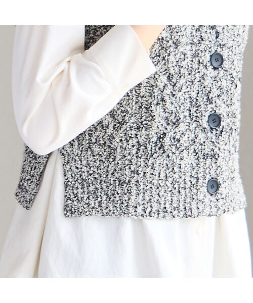 Liliane Burty ECLAT（Sサイズ） / リリアンビューティ エクラ ベスト | 【洗える】メランジニットベスト | 詳細14