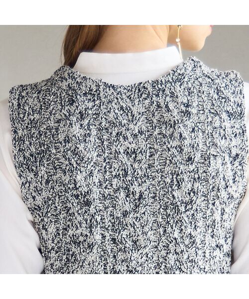 Liliane Burty ECLAT（Sサイズ） / リリアンビューティ エクラ ベスト | 【洗える】メランジニットベスト | 詳細15